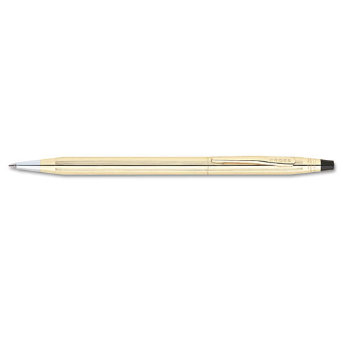 Cross® Classic Century Twist-action Ballpoint Pen, Retractable, Medium 1 Mm, Black Ink, Black-gold Barrel freeshipping - TVN Wholesale