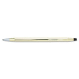 Cross® Classic Century Twist-action Ballpoint Pen, Retractable, Medium 1 Mm, Black Ink, Black-gold Barrel freeshipping - TVN Wholesale