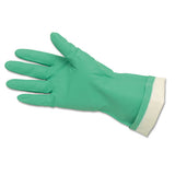 MCR™ Safety Flock-lined Nitrile Gloves, One Size, Green, 12 Pairs freeshipping - TVN Wholesale