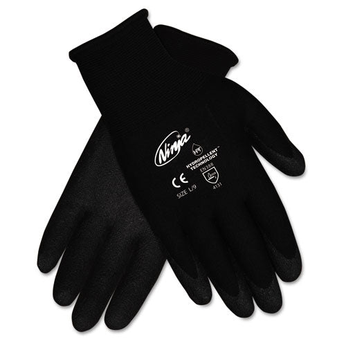 MCR™ Safety Ninja Hpt Pvc Coated Nylon Gloves, Medium, Black, Pair freeshipping - TVN Wholesale