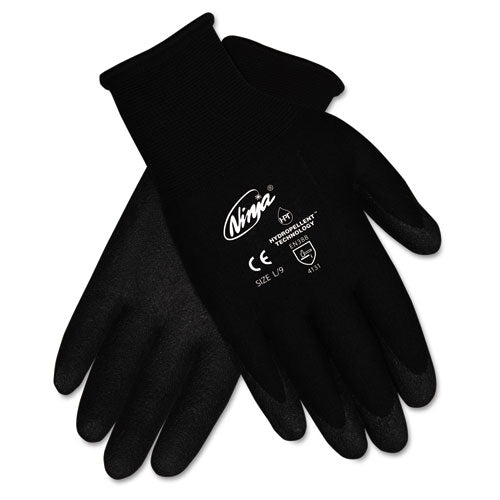 MCR™ Safety Ninja Hpt Pvc Coated Nylon Gloves, Small, Black, Pair freeshipping - TVN Wholesale