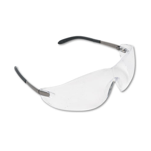 MCR™ Safety Blackjack Wraparound Safety Glasses, Chrome Plastic Frame, Clear Lens, 12-box freeshipping - TVN Wholesale