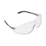 MCR™ Safety Blackjack Wraparound Safety Glasses, Chrome Plastic Frame, Clear Lens freeshipping - TVN Wholesale