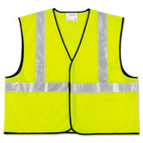 MCR™ Safety Class 2 Safety Vest, Polyester, 2x-large, Fluorescent Lime With Silver Stripe freeshipping - TVN Wholesale