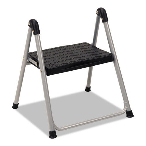 Cosco® Folding Step Stool, 1-step, 200 Lb Capacity, 9.9" Working Height, Platinum-black freeshipping - TVN Wholesale