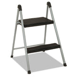 Cosco® Folding Step Stool, 2-step, 200 Lb Capacity, 16.9" Working Height, Platinum-black freeshipping - TVN Wholesale