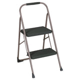 Cosco® Big Step Folding Stool, 2-step, 200 Lb Capacity, 22" Spread, Black-gray freeshipping - TVN Wholesale