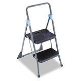 Cosco® Commercial 2-step Folding Stool, 300 Lb Capacity, 20.5w X 24.75d X 39.5h, Gray freeshipping - TVN Wholesale