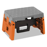 Cosco® Folding Step Stool, 1-step, 300 Lb Capacity, 8.5" Working Height, Orange-gray freeshipping - TVN Wholesale