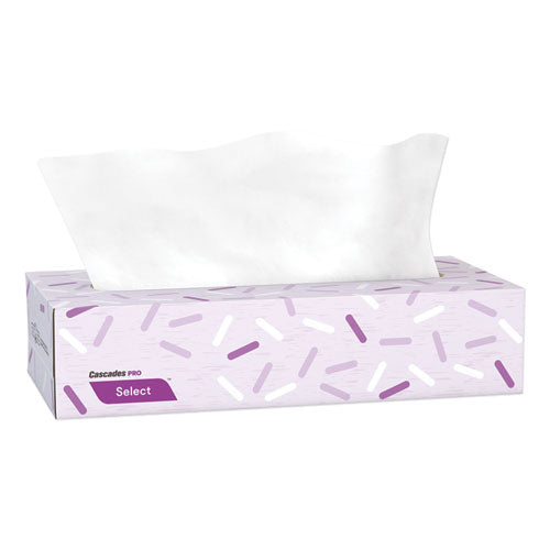 Cascades PRO Select Flat Box Facial Tissue, 2-ply, White, 100 Sheets-box, 30 Boxes-carton freeshipping - TVN Wholesale