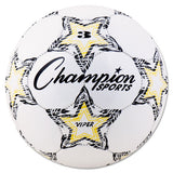 Champion Sports Viper Soccer Ball, No. 3 Size, 7.25" To 7.5" Diameter, White freeshipping - TVN Wholesale