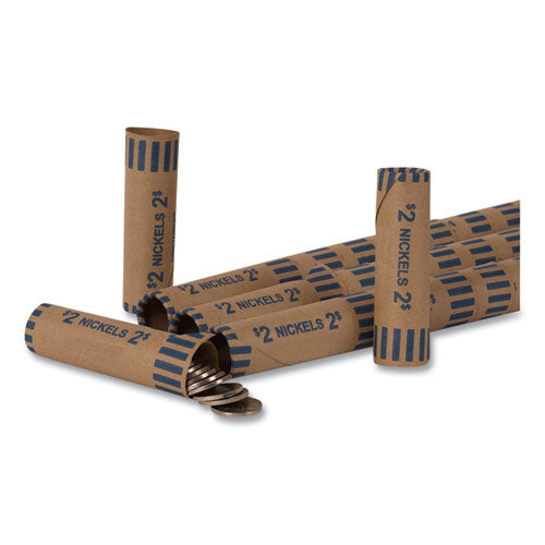 Pap-R Products Preformed Tubular Coin Wrappers, Nickels, $2, 1000 Wrappers-box freeshipping - TVN Wholesale