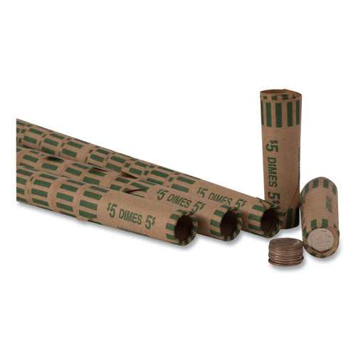 Pap-R Products Preformed Tubular Coin Wrappers, Dimes, $5, 1000 Wrappers-box freeshipping - TVN Wholesale