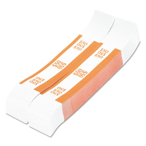 Pap-R Products Currency Straps, Orange, $50 In Dollar Bills, 1000 Bands-pack freeshipping - TVN Wholesale