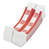 Pap-R Products Currency Straps, Red, $500 In $5 Bills, 1000 Bands-pack freeshipping - TVN Wholesale