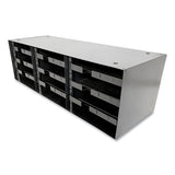 Huron Steel Rack, 12 Sections, 33.5 X 12 X 10.5, Black freeshipping - TVN Wholesale