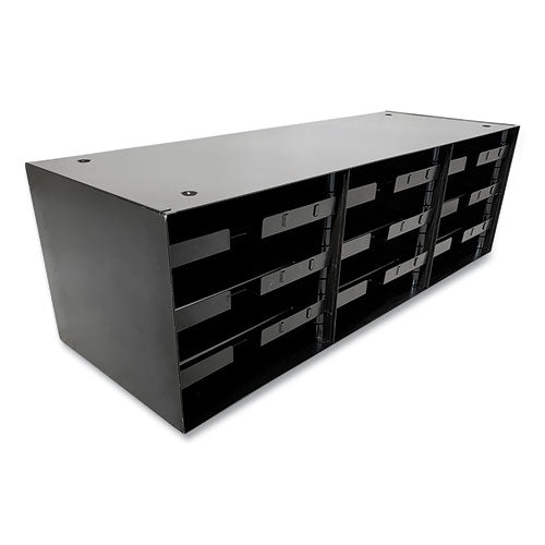 Huron Steel Rack, 12 Sections, 33.5 X 12 X 10.5, Black freeshipping - TVN Wholesale