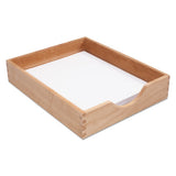 Carver™ Hardwood Stackable Desk Trays, 1 Section, Letter Size Files, 10.25" X 12.5" X 2.5", Oak freeshipping - TVN Wholesale