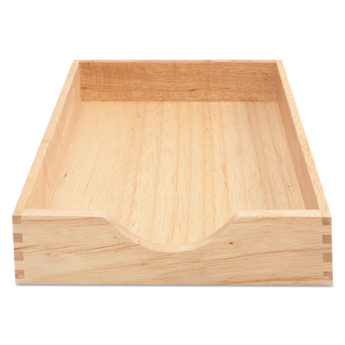 Carver™ Hardwood Stackable Desk Trays, 1 Section, Letter Size Files, 10.25" X 12.5" X 2.5", Oak freeshipping - TVN Wholesale