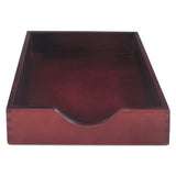 Carver™ Hardwood Stackable Desk Trays, 1 Section, Letter Size Files, 10.25" X 12.5" X 2.5", Mahogany freeshipping - TVN Wholesale