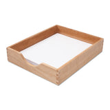 Carver™ Double-deep Hardwood Stackable Desk Trays, 1 Section, Letter Size Files, 10.13" X 12.63" X 5", Mahogany freeshipping - TVN Wholesale