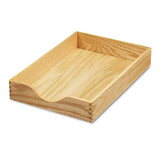 Carver™ Double-deep Hardwood Stackable Desk Trays, 1 Section, Letter Size Files, 10.13" X 12.63" X 5", Mahogany freeshipping - TVN Wholesale