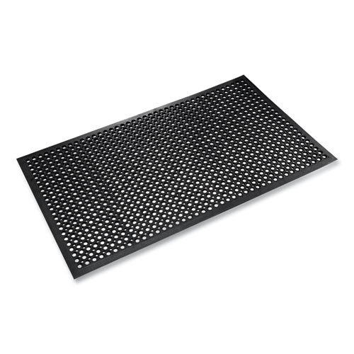 Crown Safewalk-light Drainage Safety Mat, Rubber, 36 X 60, Black freeshipping - TVN Wholesale