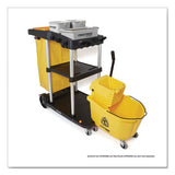 Coastwide Professional™ Click-connect Janitorial Cart, 3 Shelves, 43.2 X 22 X 46.3, Black-gray freeshipping - TVN Wholesale