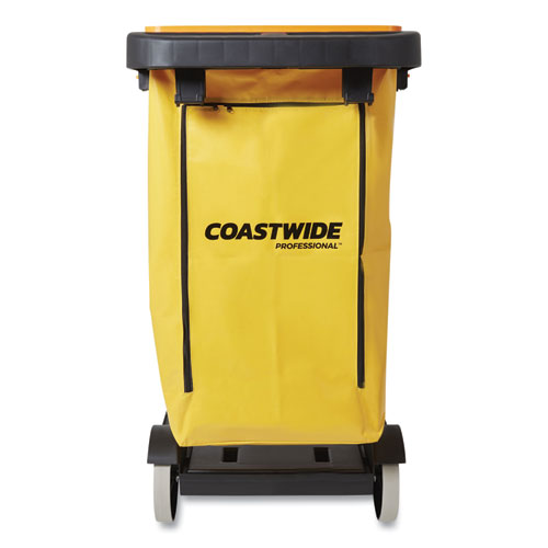 Coastwide Professional™ Click-connect Janitorial Cart, 3 Shelves, 43.2 X 22 X 46.3, Black-gray freeshipping - TVN Wholesale