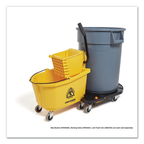 Coastwide Professional™ Click-connect Waste Receptacle Dolly, Male End, For 32-44 Gal Receptacles, 29.8 X 21.9 X 6.6, Black-orange freeshipping - TVN Wholesale