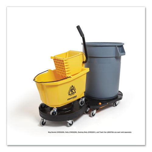 Coastwide Professional™ Click-connect Waste Receptacle Dolly, Male End, For 32-44 Gal Receptacles, 29.8 X 21.9 X 6.6, Black-orange freeshipping - TVN Wholesale