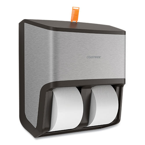 Coastwide Professional™ J-series Quad Bath Tissue Dispenser, 13.52 X 7.51 X 14.66, Black Metallic freeshipping - TVN Wholesale