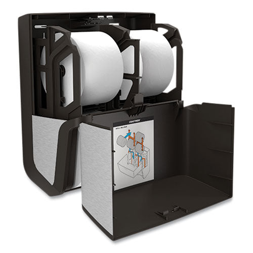 Coastwide Professional™ J-series Quad Bath Tissue Dispenser, 13.52 X 7.51 X 14.66, Black Metallic freeshipping - TVN Wholesale