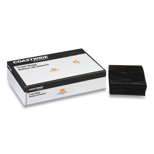 Coastwide Professional™ Reprocessed Resin Can Liners, 56 Gal, 1.8 Mil, 43" X 47", Black, 100-carton freeshipping - TVN Wholesale