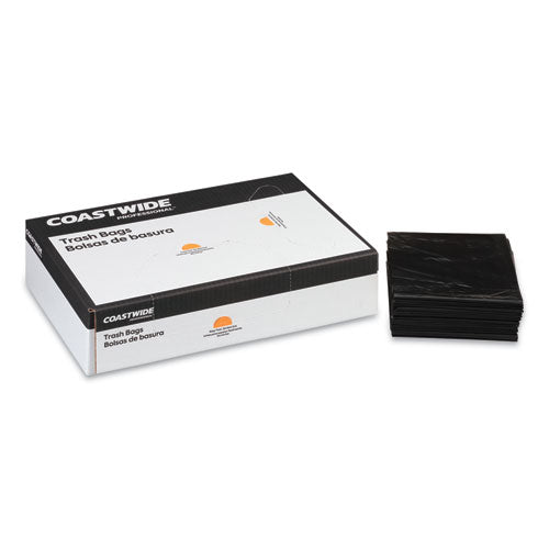Coastwide Professional™ Reprocessed Resin Can Liners, 45 Gal, 1.8 Mil, 40" X 46", Black, 100-carton freeshipping - TVN Wholesale