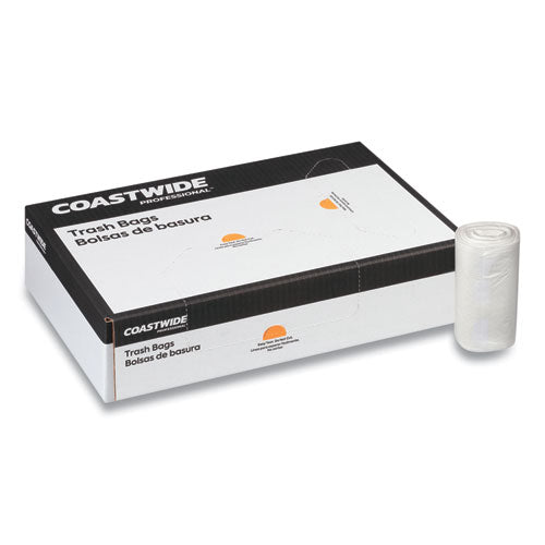 Coastwide Professional™ High-density Can Liners, 56 Gal, 22 Mic, 43" X 48", Natural, 150-carton freeshipping - TVN Wholesale
