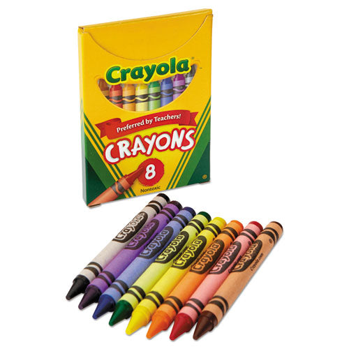 Crayola® Classic Color Crayons, Tuck Box, 8 Colors freeshipping - TVN Wholesale