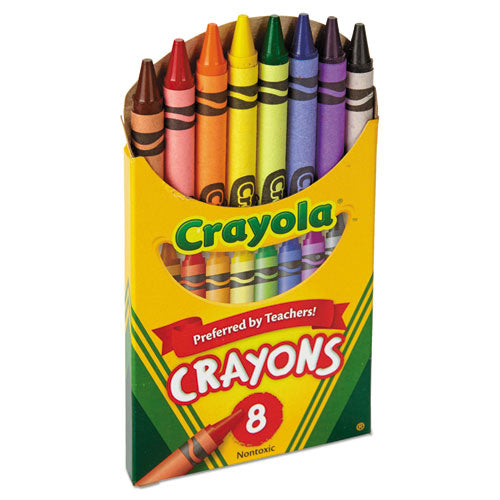 Crayola® Classic Color Crayons, Tuck Box, 8 Colors freeshipping - TVN Wholesale