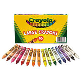Crayola® Large Crayons, Lift Lid Box, 16 Colors-box freeshipping - TVN Wholesale