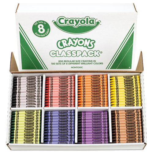 Crayola® Classpack Regular Crayons, 8 Colors, 800-box freeshipping - TVN Wholesale