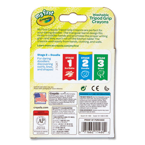 Crayola® My First Triangular Crayons, 8-pack freeshipping - TVN Wholesale