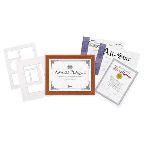 DAX® Plaque-in-an-instant Kit With Certs And Mats, Wood-acrylic Up To 8 1-2 X 11, Mahogany freeshipping - TVN Wholesale