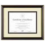 DAX® Gold-trimmed Document Frame, Wood, 11 X 14 Matted To 8.5 X 11, Black freeshipping - TVN Wholesale
