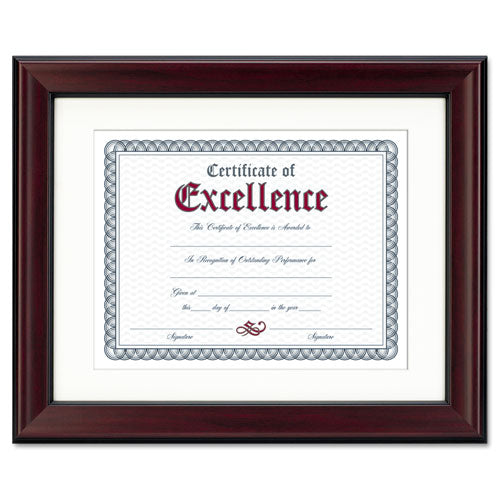 DAX® Rosewood Document Frame, Wall-mount, Plastic, 11 X 14, 8 1-2 X 11 freeshipping - TVN Wholesale