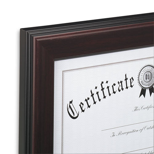 DAX® Rosewood Document Frame, Wall-mount, Plastic, 11 X 14, 8 1-2 X 11 freeshipping - TVN Wholesale