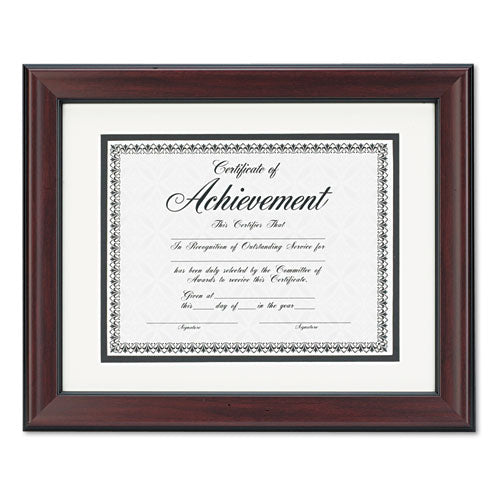 DAX® Rosewood Document Frame, Wall-mount, Plastic, 11 X 14, 8 1-2 X 11 freeshipping - TVN Wholesale