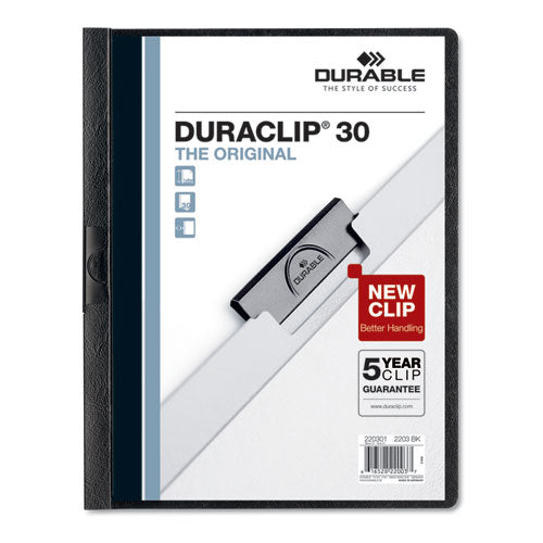 Durable® Duraclip Report Cover, Clip Fastener, 8.5 X 11, Clear-maroon, 25-box freeshipping - TVN Wholesale