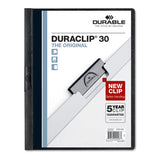 Durable® Duraclip Report Cover, Clip Fastener, 8.5 X 11, Clear-maroon, 25-box freeshipping - TVN Wholesale