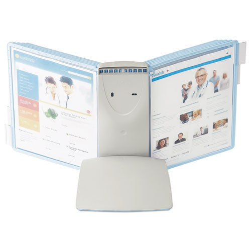 Durable® Sherpa Style Desk-mount Reference System, 20 Sheet Capacity, Blue-gray freeshipping - TVN Wholesale