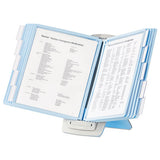 Durable® Sherpa Style Desk-mount Reference System, 20 Sheet Capacity, Blue-gray freeshipping - TVN Wholesale